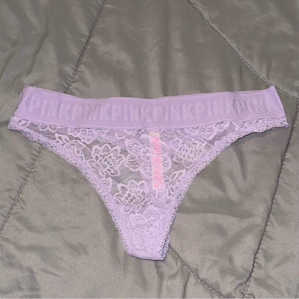 New xs pink by victoria secret lace thong